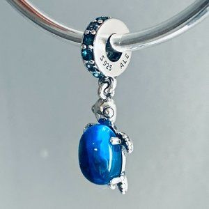 NEW Authentic Pandora Murano Glass Sea TURTLE Dangle Charm / Pandora Bracelet